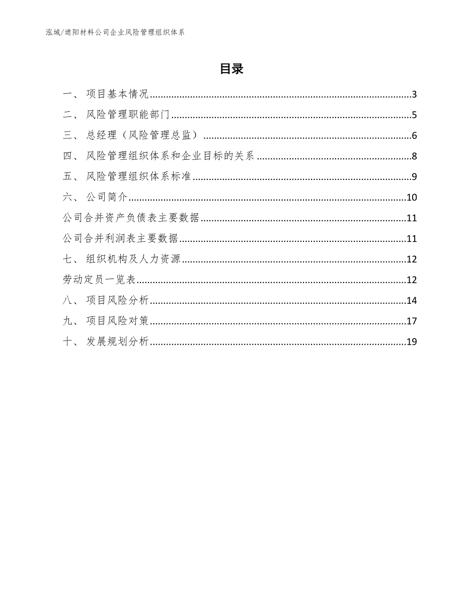 遮阳材料公司企业风险管理组织体系_第2页