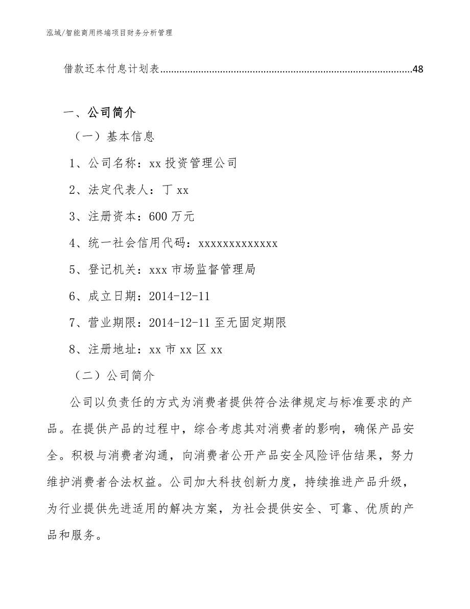 智能商用终端项目财务分析管理_范文_第3页