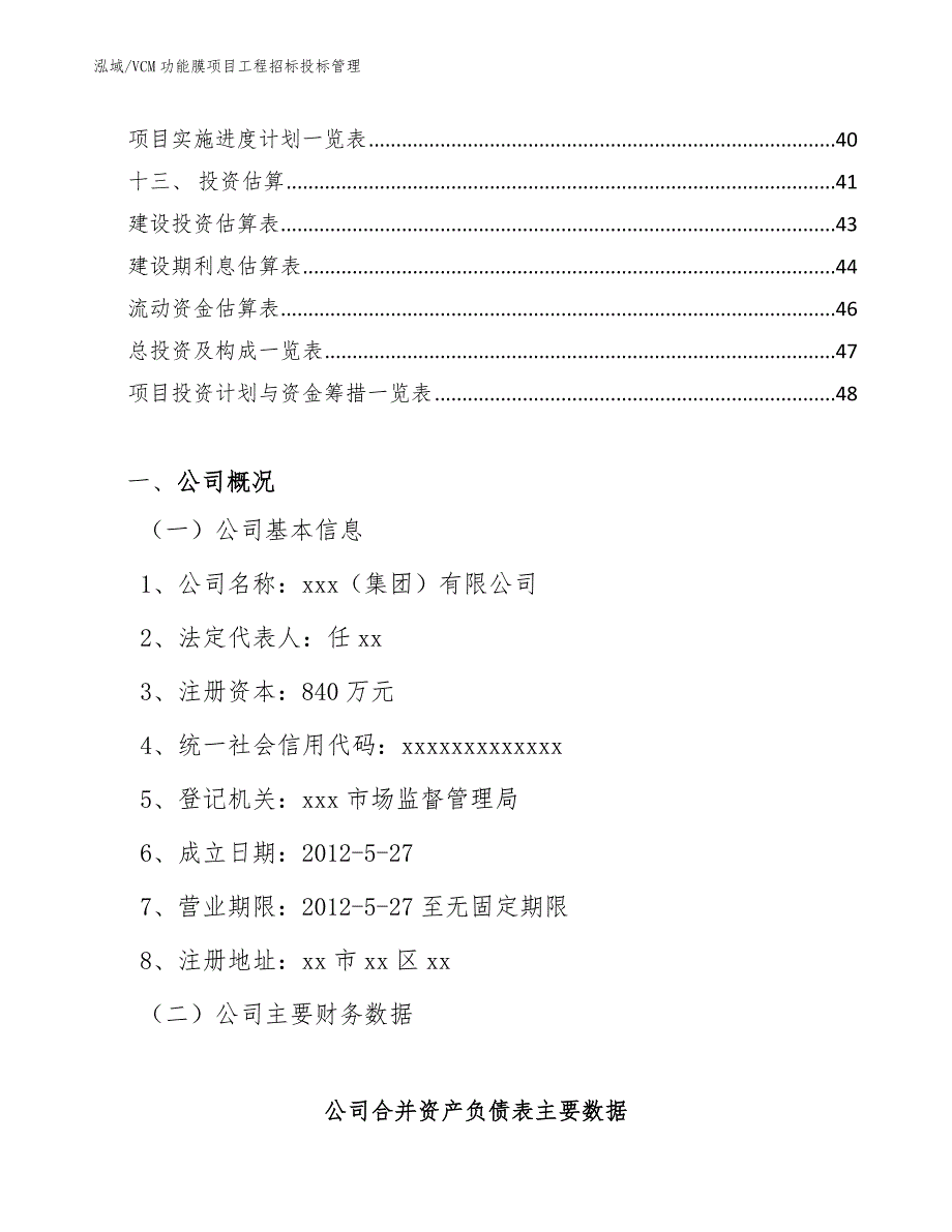 VCM功能膜项目工程招标投标管理_范文_第2页