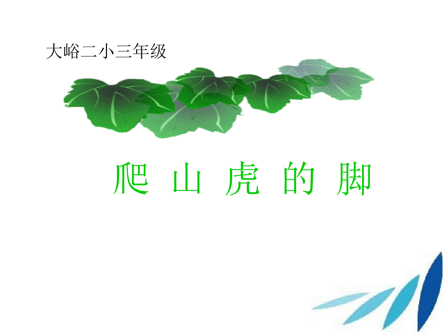 三年级语文下册爬山虎的脚5课件北京版课件_第1页