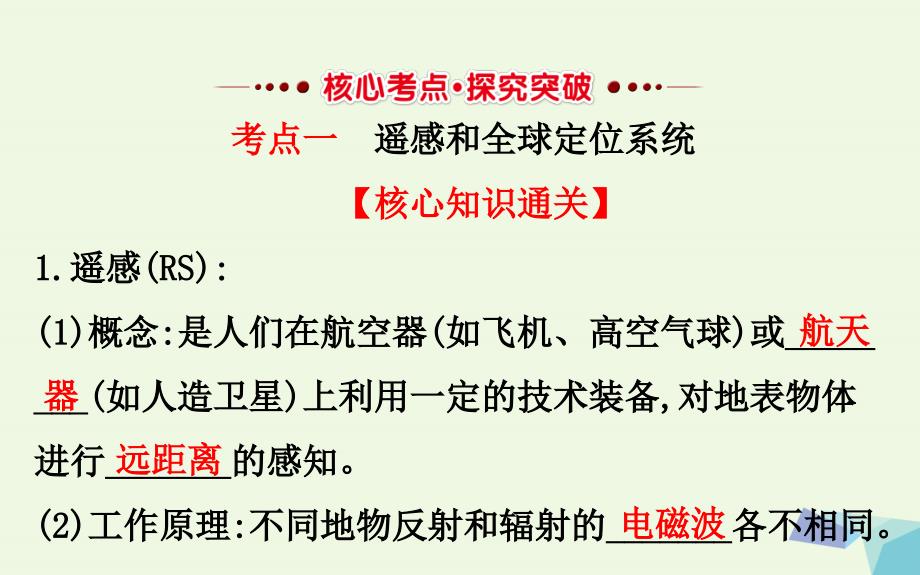 高考地理一轮 地理信息技术在区域地理环境研究中的应用课件_第3页