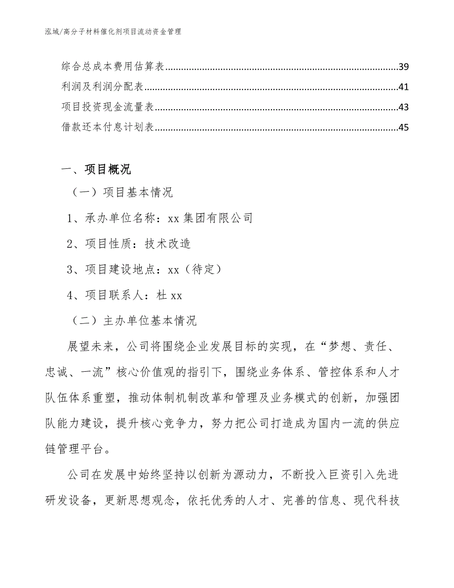 高分子材料催化剂项目流动资金管理（参考）_第3页