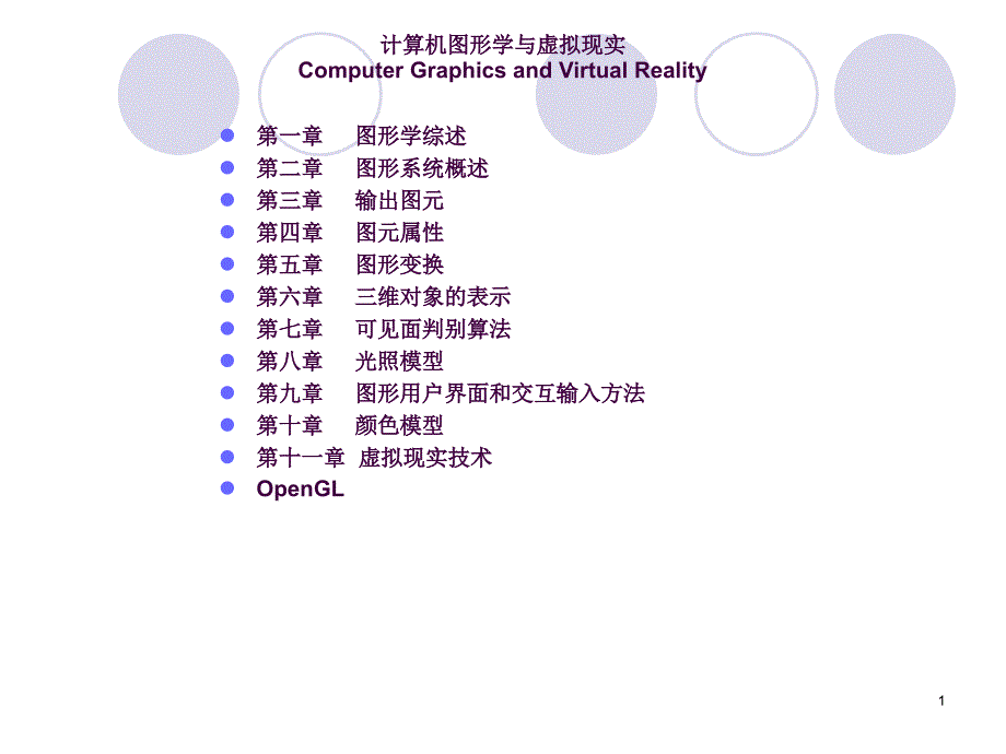 计算机图形学完整版ppt课件_第1页