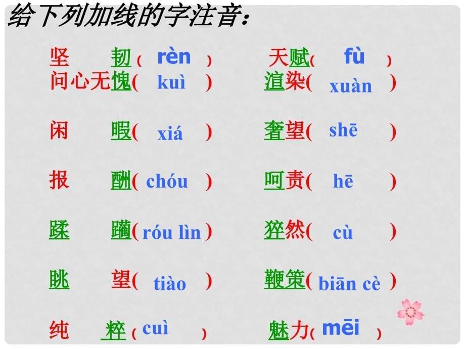 七年级语文上册 3.12《我的信念》课件 鄂教版_第5页