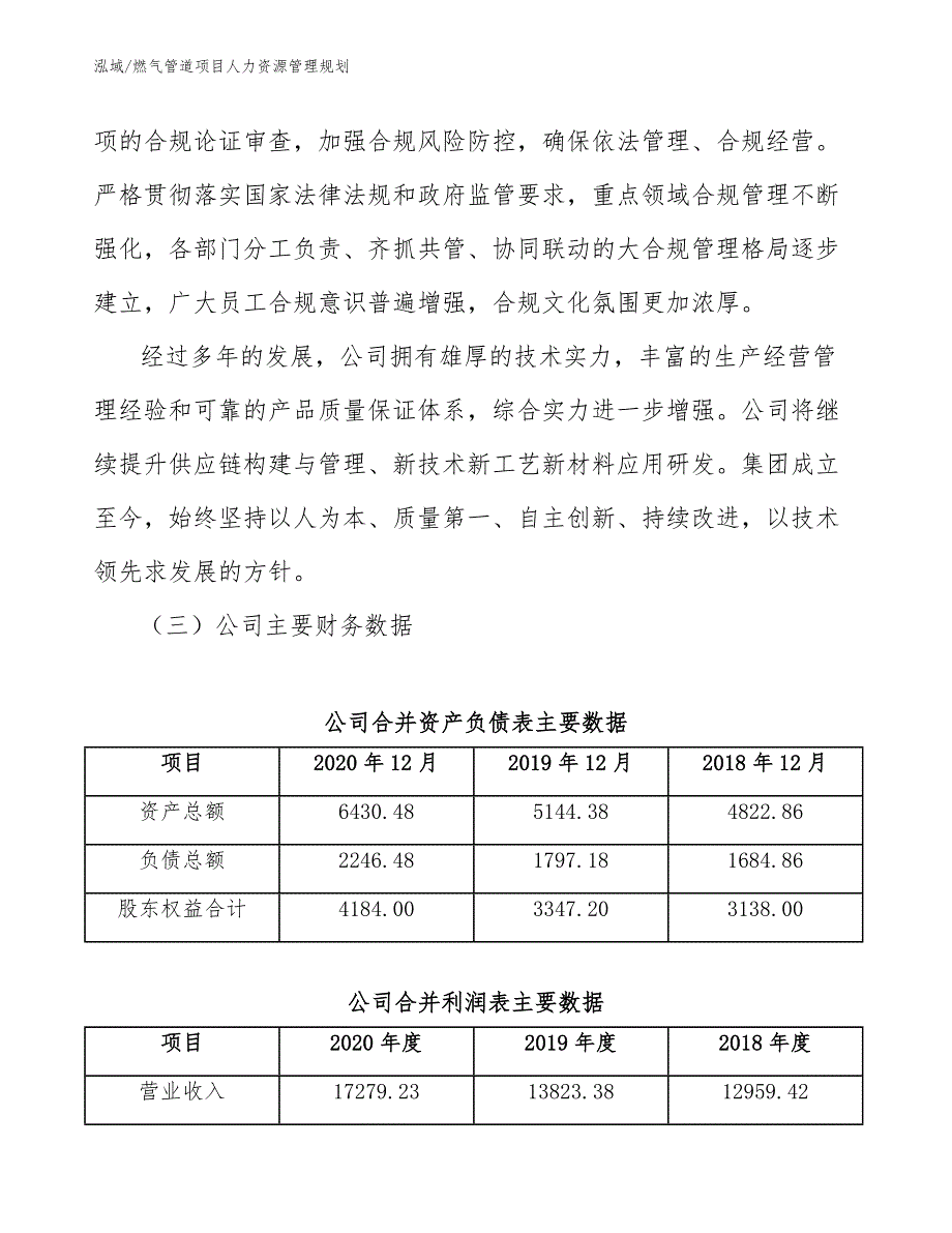 燃气管道项目人力资源管理规划_第4页