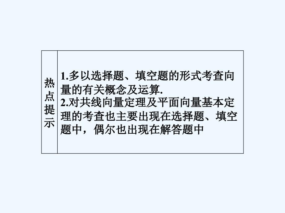 【龙门亮剑全国版】2011高三数学一轮 第五章 第一节 平面向量的概念及运算课件 理_第4页