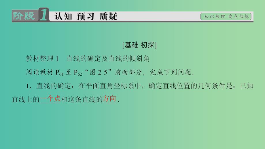 高中数学 第二章 解析几何初步 1 直线与直线的方程 1.1 直线的倾斜角和斜率课件 北师大版必修2.ppt_第3页