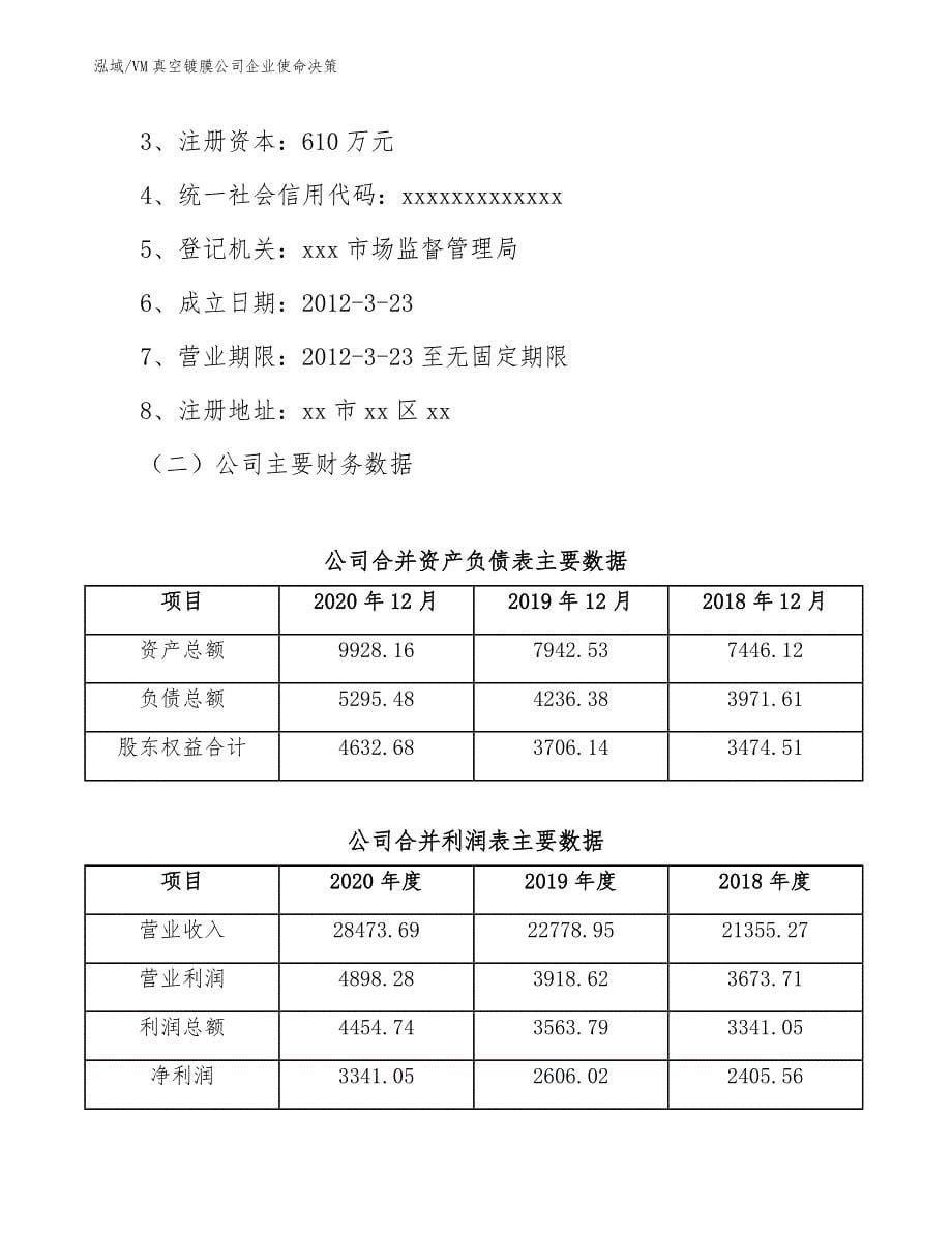 VM真空镀膜公司企业使命决策_第5页