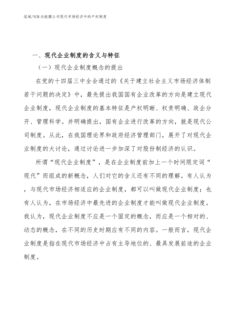 VCM功能膜公司现代市场经济中的产权制度_参考_第2页