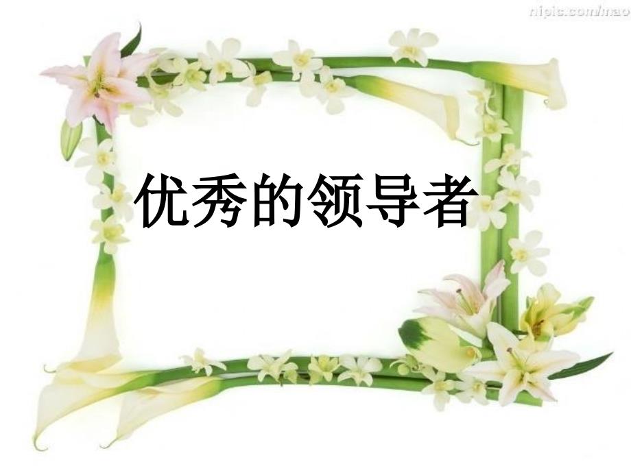 优秀的领导者PPT课件_第1页