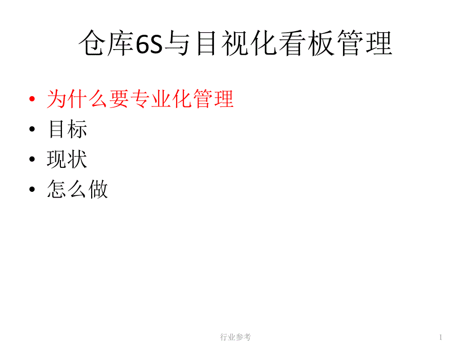 公司仓库6S与目视化看板管理方案深度讲解_第1页