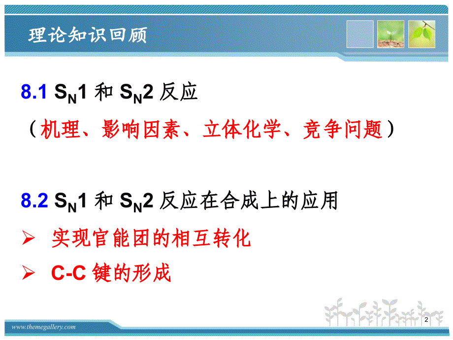 有机化学：习题课 第八章 sp3杂化碳原子的亲核取代反应 (1)_第2页