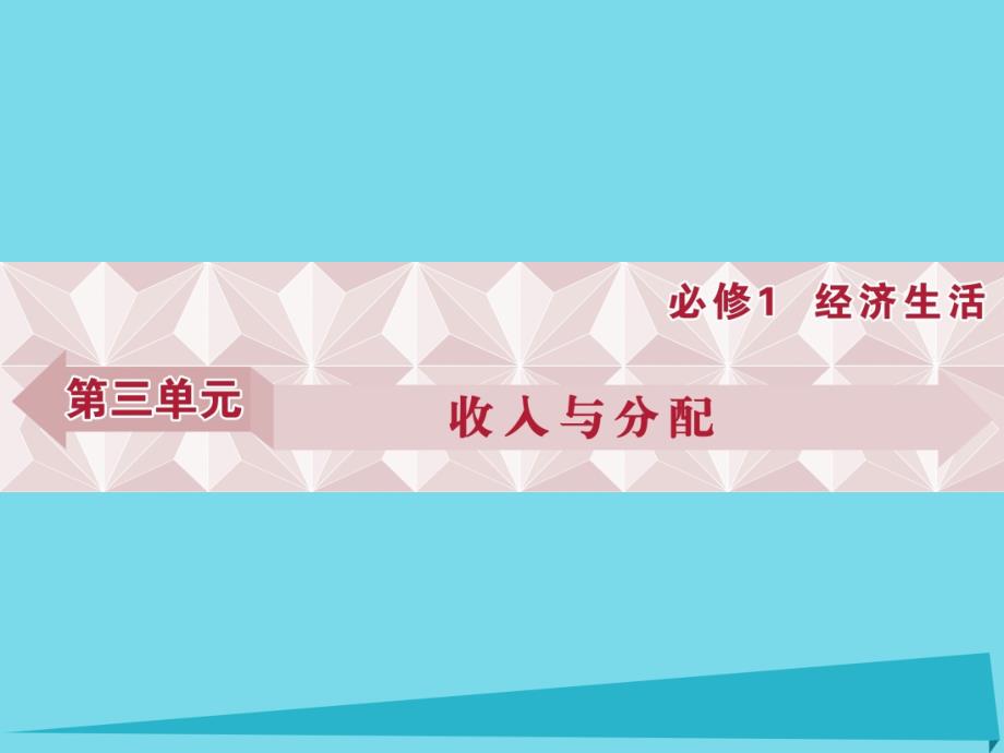 高考政治总复习 第三单元 第七课 个人收入的分配课件（必修1）_第1页