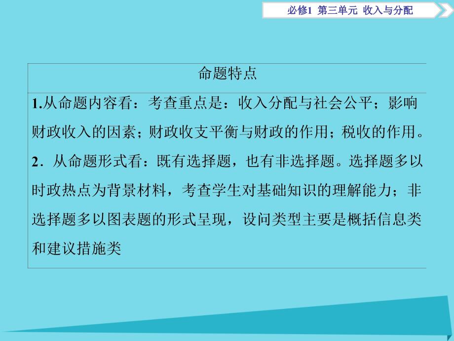 高考政治总复习 第三单元 第七课 个人收入的分配课件（必修1）_第3页