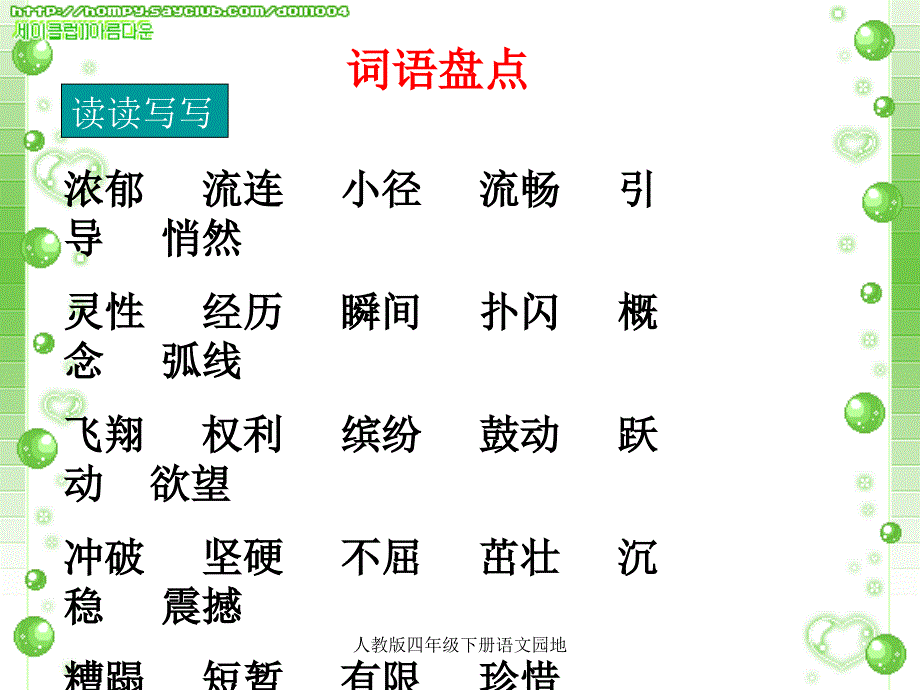 人教版四年级下册语文园地课件_第2页