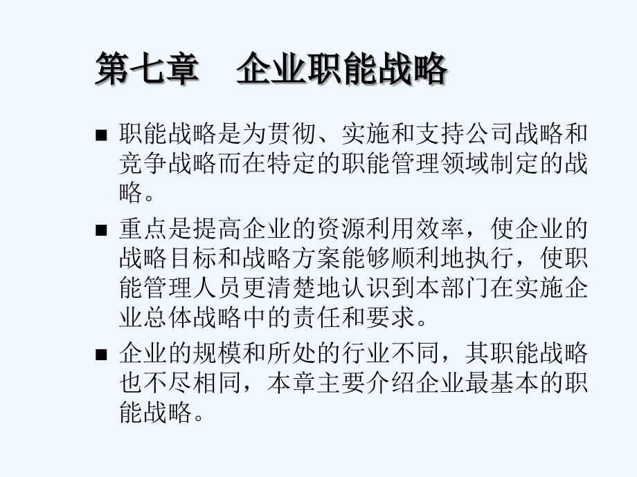 战略管理企业职能战略讲义课件_第2页