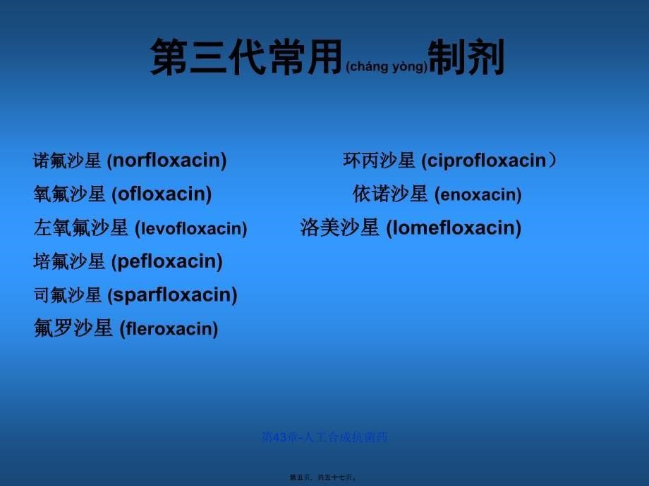 第43章人工合成抗菌药课件_第5页