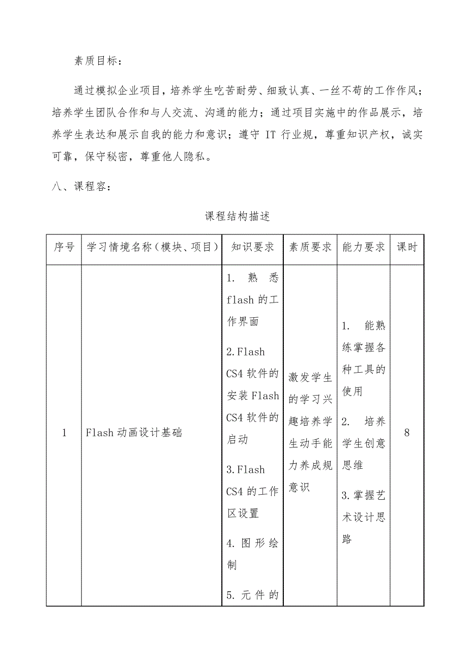 flashcs5动画制作课程标准_第3页