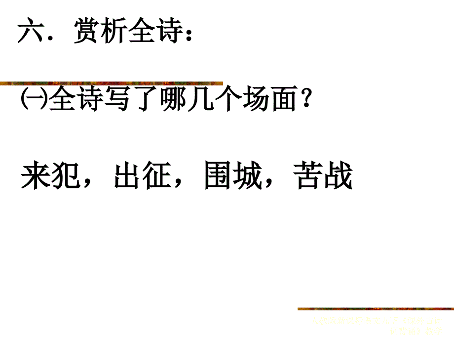 人教版新课标语文九下课外古诗词背诵教学课件_第4页