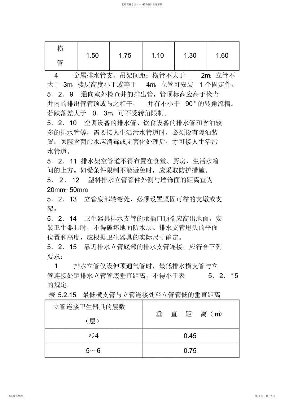 室内排水系统安装操作规程_第5页