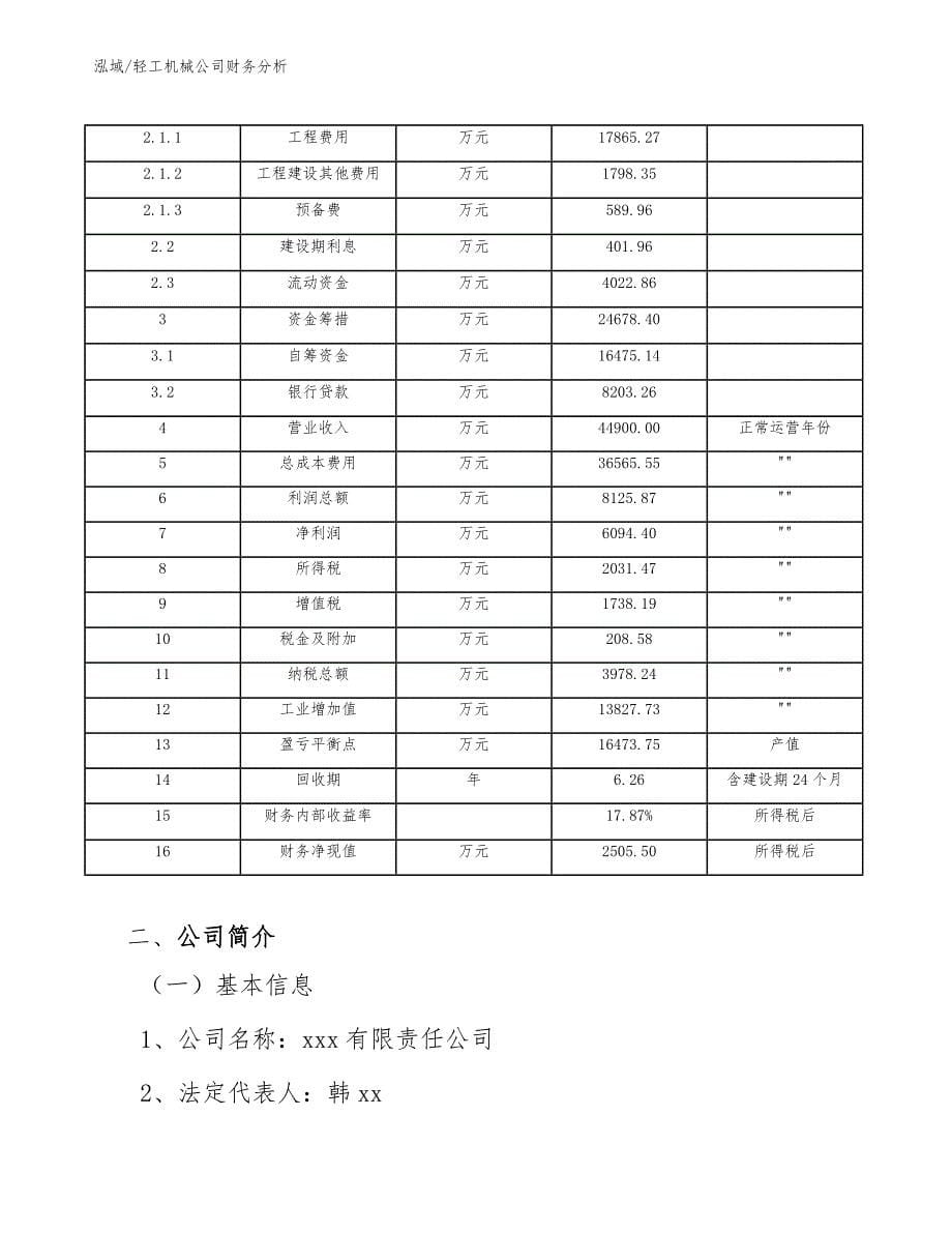 轻工机械公司财务分析_范文_第5页