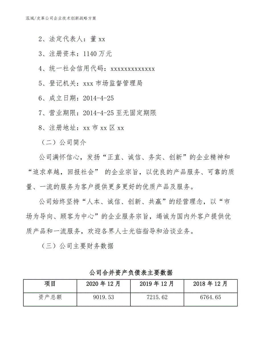 皮革公司企业技术创新战略方案_参考_第2页