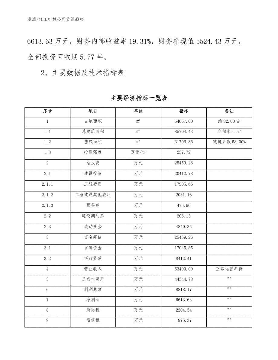 轻工机械公司重组战略（参考）_第5页