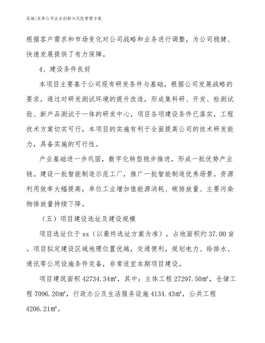 皮革公司企业创新与风险管理方案_第5页