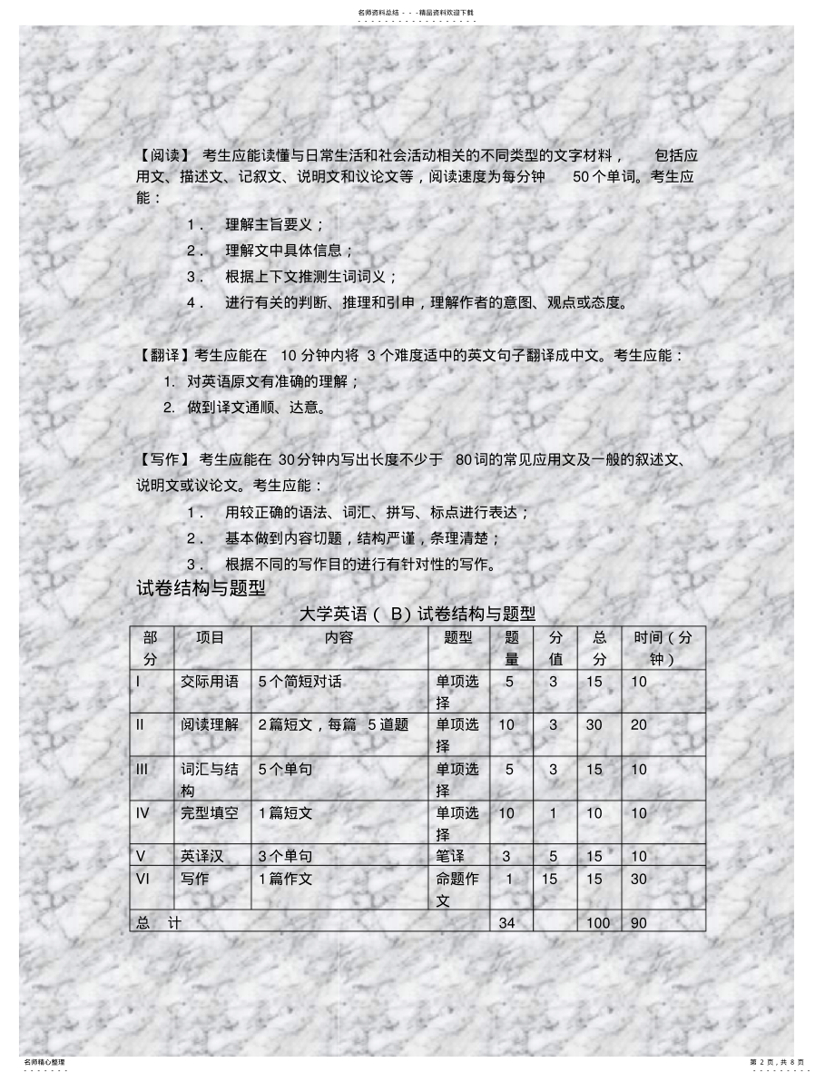 大学英语考试大纲2_第2页