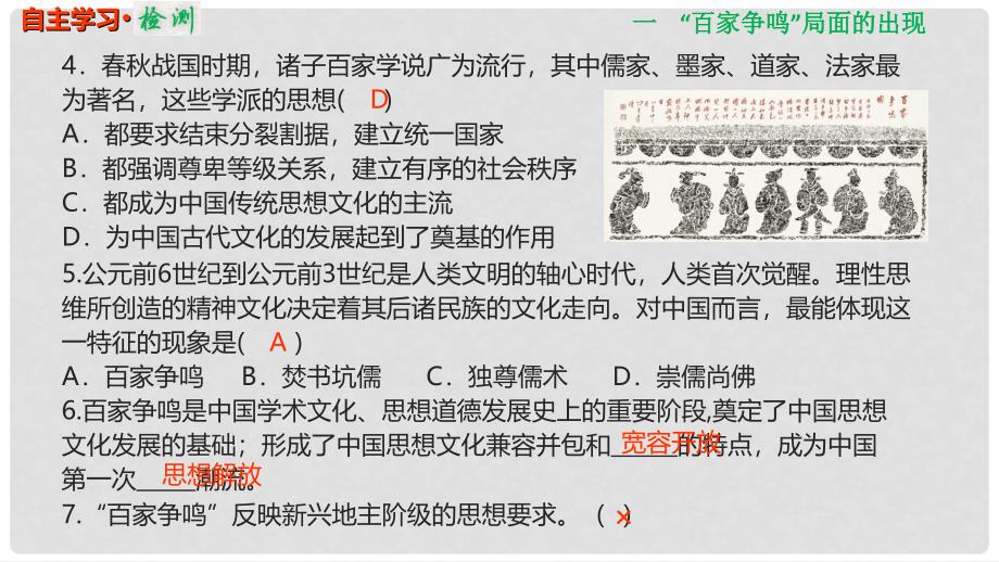 高考历史一轮复习 第十二单元 中国传统文化主流思想的演变 12.30“百家争鸣”和汉代儒学成为正统思想课件_第4页