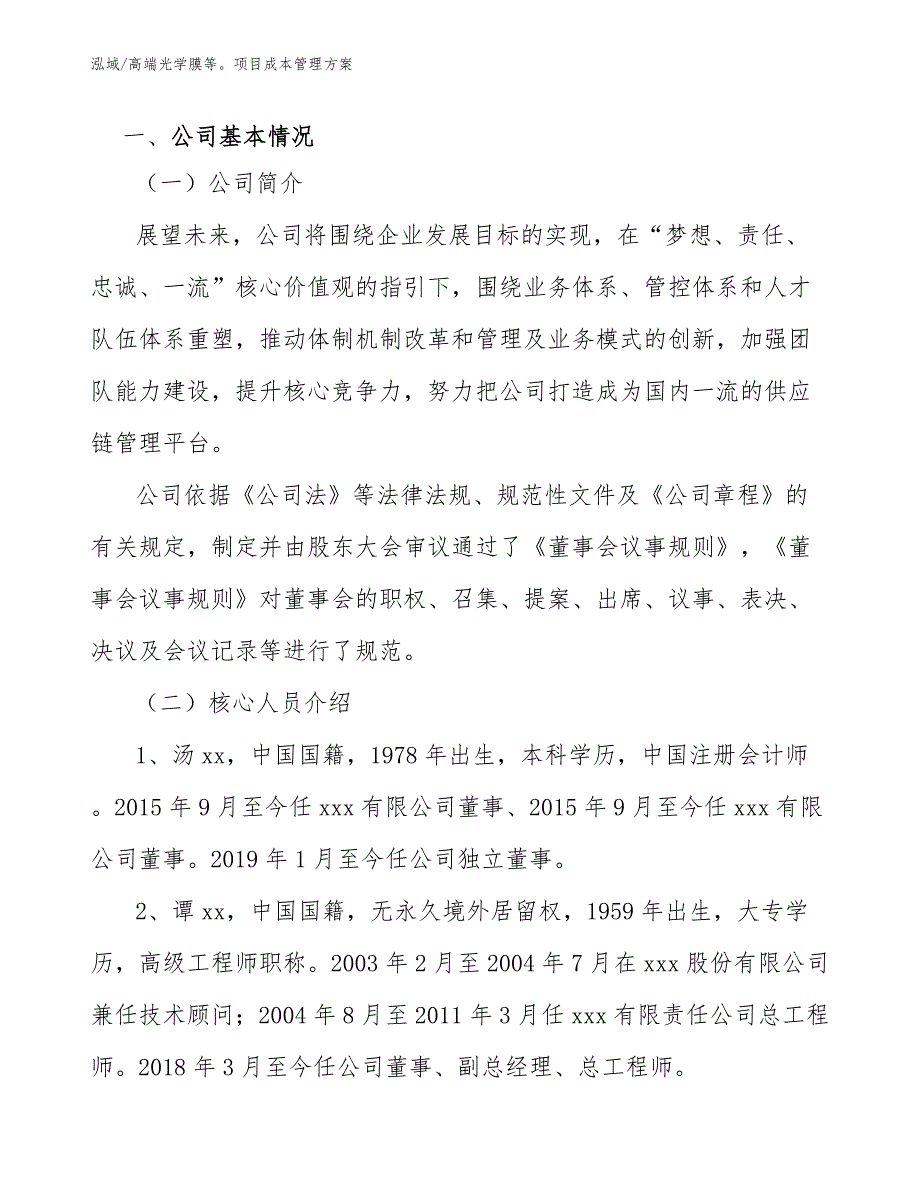 高端光学膜等项目成本管理方案（参考）_第3页