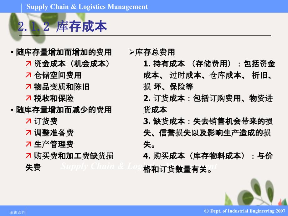 SupplyChainLogisticsManagement供应链与物流管理PPT课件02供应链管理库存理论_第4页