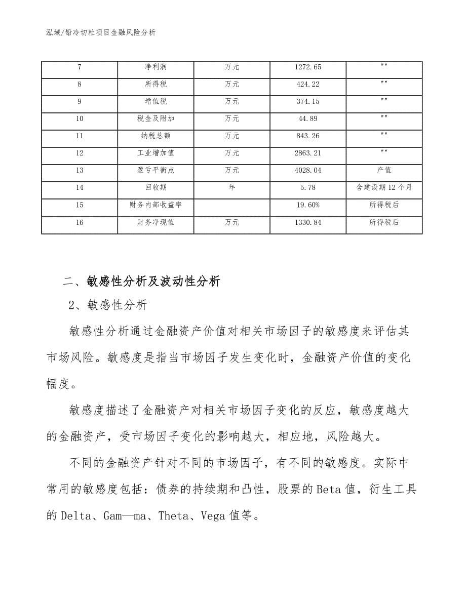 铅冷切粒项目金融风险分析_第5页