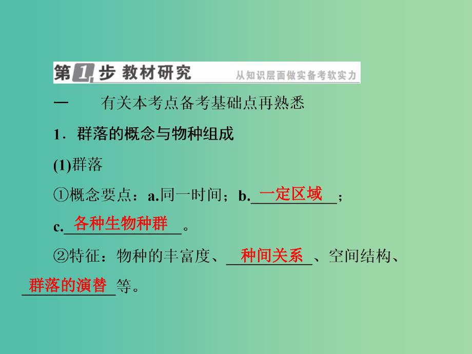 2019年高考生物一轮复习 1-3-9-32 群落的结构与演替课件.ppt_第4页