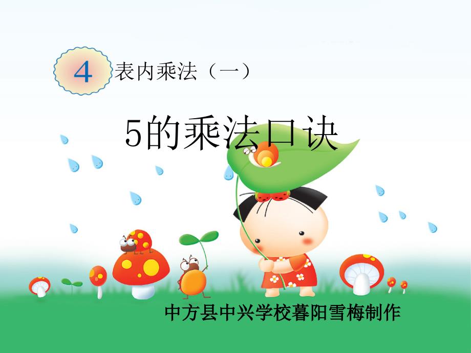 新人教版小学二年级数学上第四单元的乘法口诀_第1页