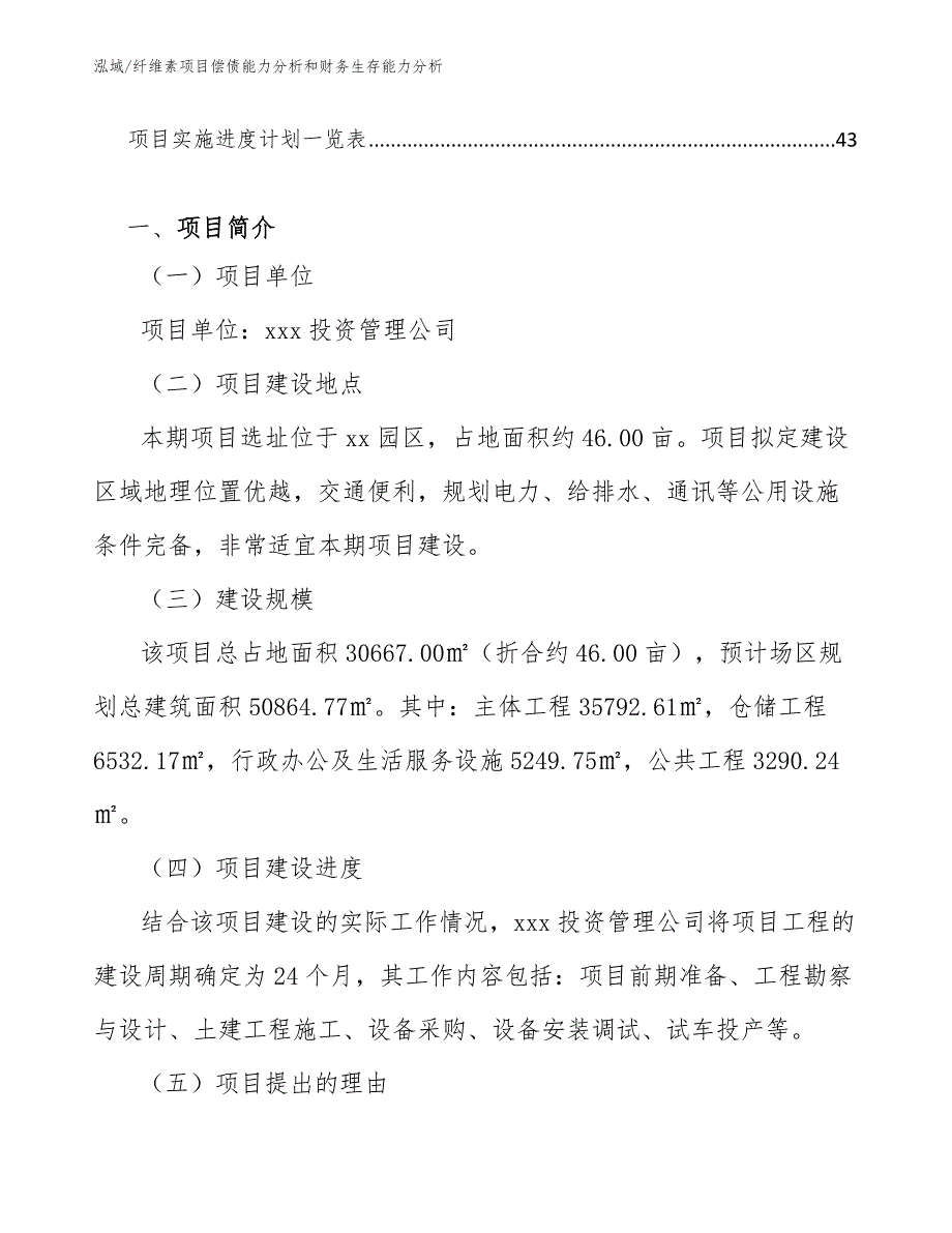 纤维素项目偿债能力分析和财务生存能力分析_第2页