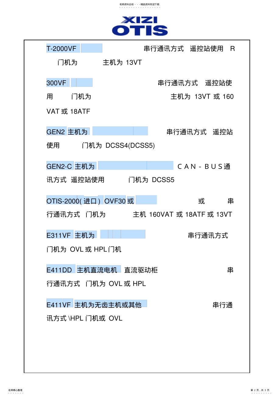 奥的斯OTIS电梯配置_第2页