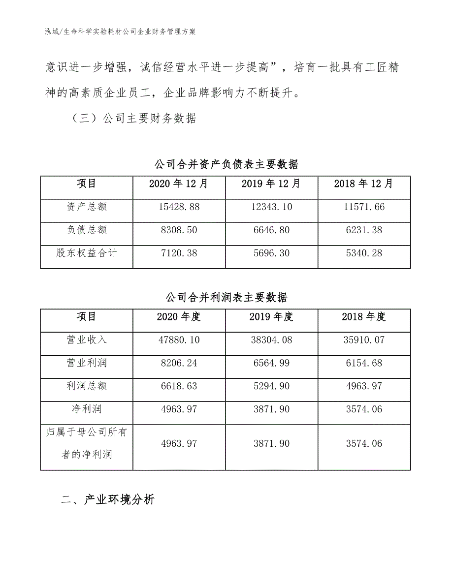 生命科学实验耗材公司企业财务管理方案【范文】_第4页