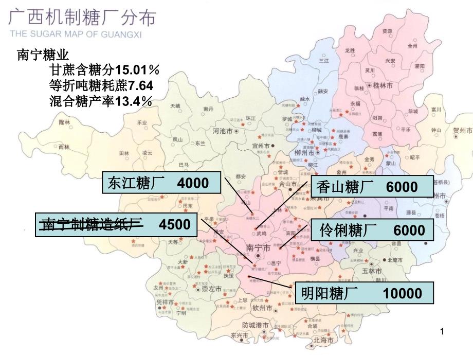 广西部分糖厂分布图PPT_第1页