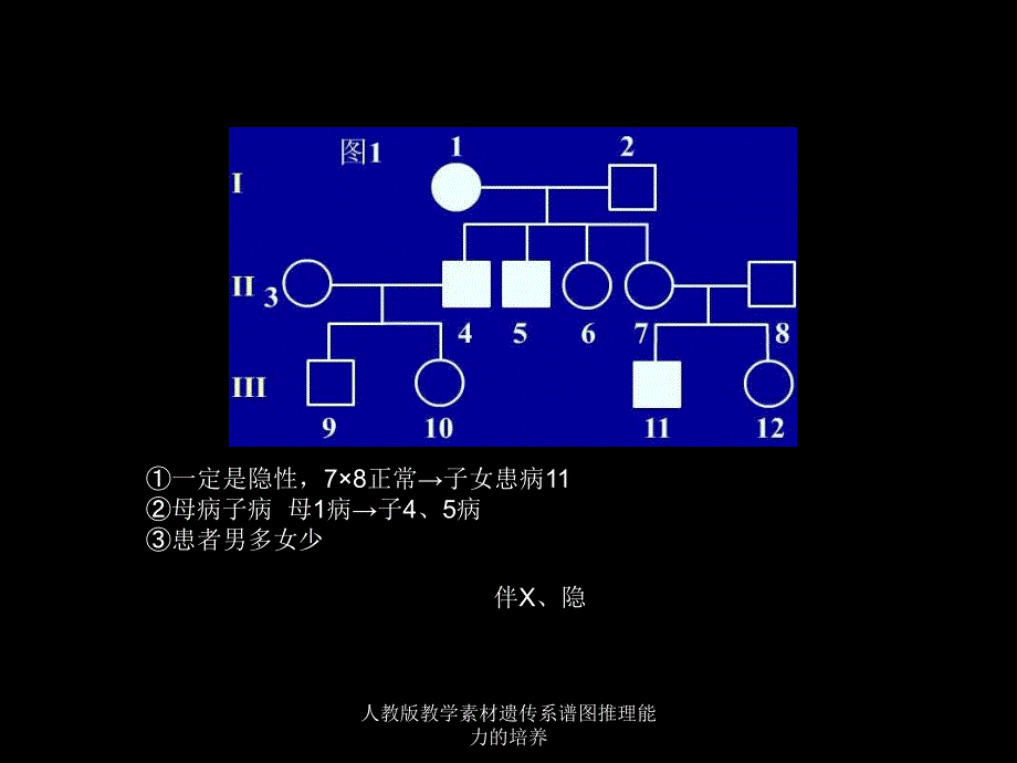 人教版教学素材遗传系谱图推理能力的培养课件_第4页