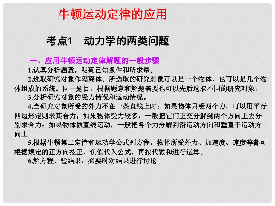 高中物理 3.2牛顿运动定律的应用基础课件_第1页