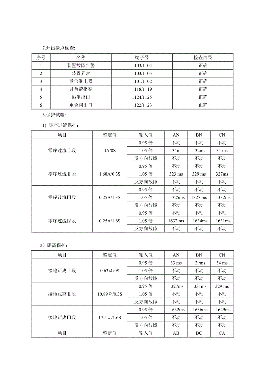 110KV全站安装调试检测报告_第4页