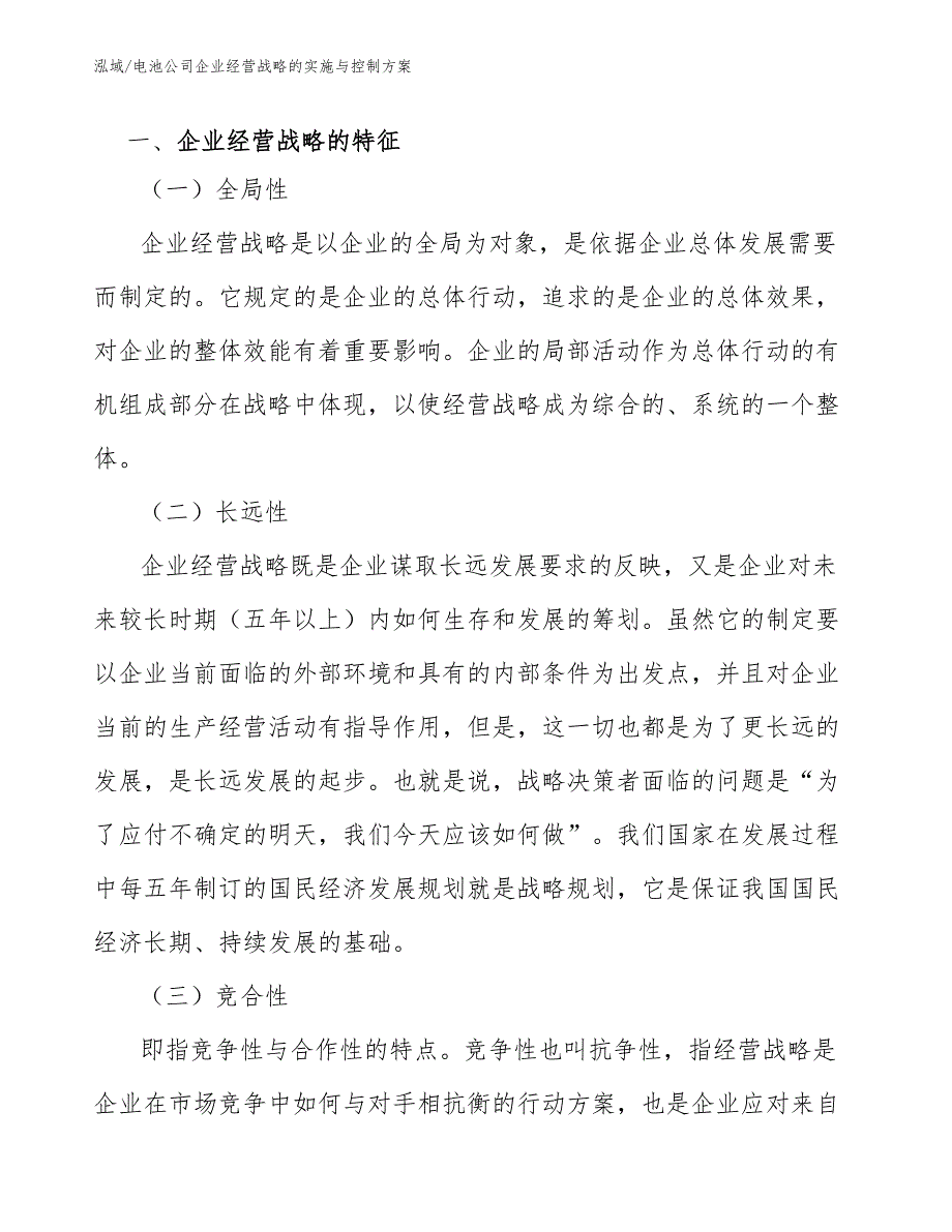 电池公司企业经营战略的实施与控制方案_第2页