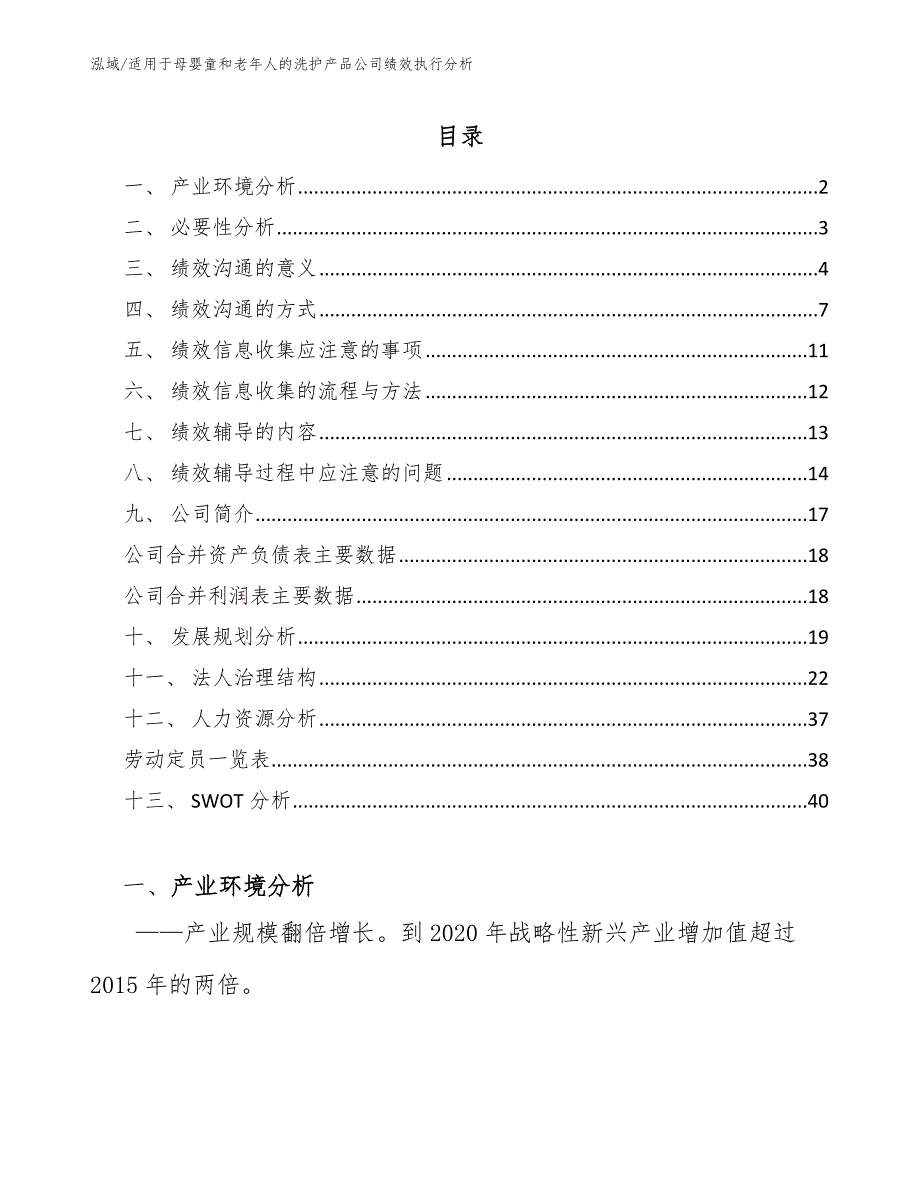 适用于母婴童和老年人的洗护产品公司绩效执行分析【参考】_第2页