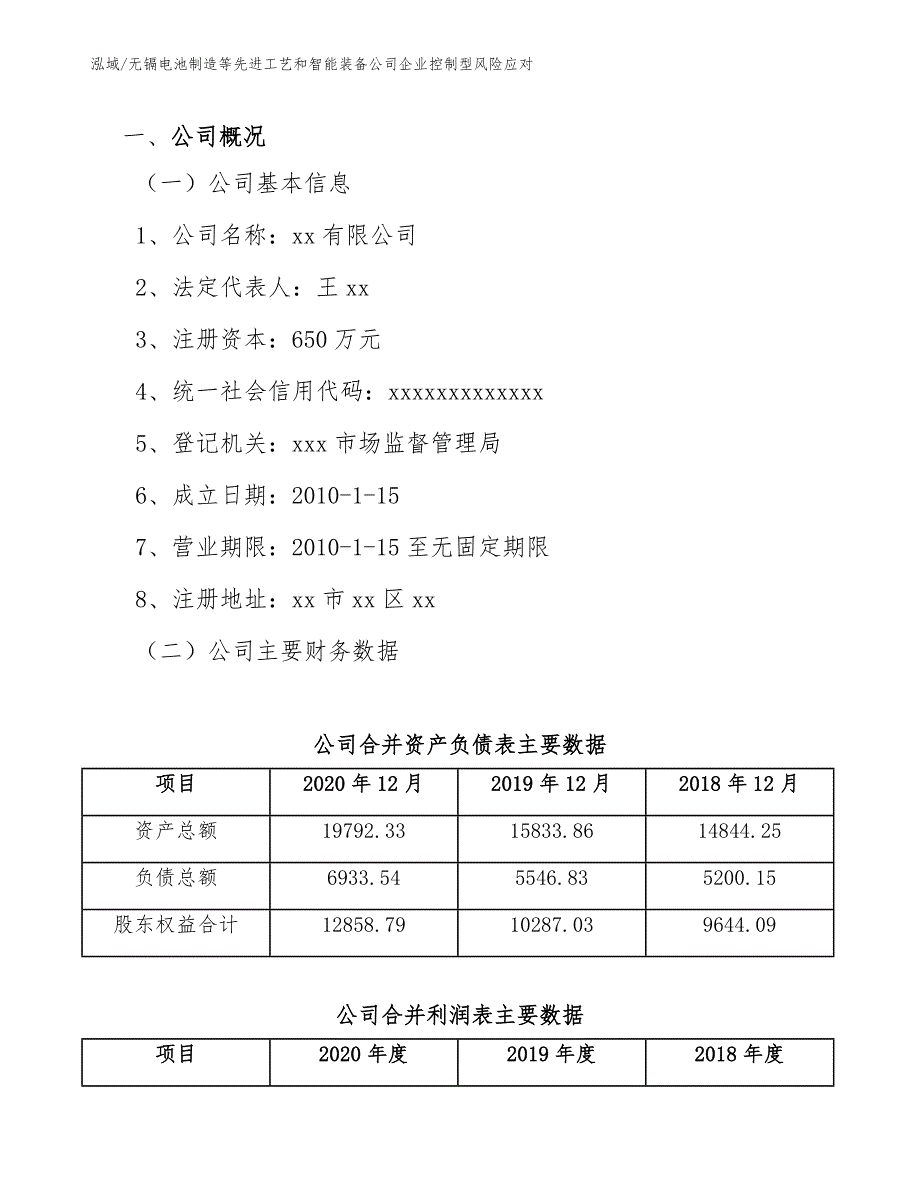 无镉电池制造等先进工艺和智能装备公司企业控制型风险应对_第3页