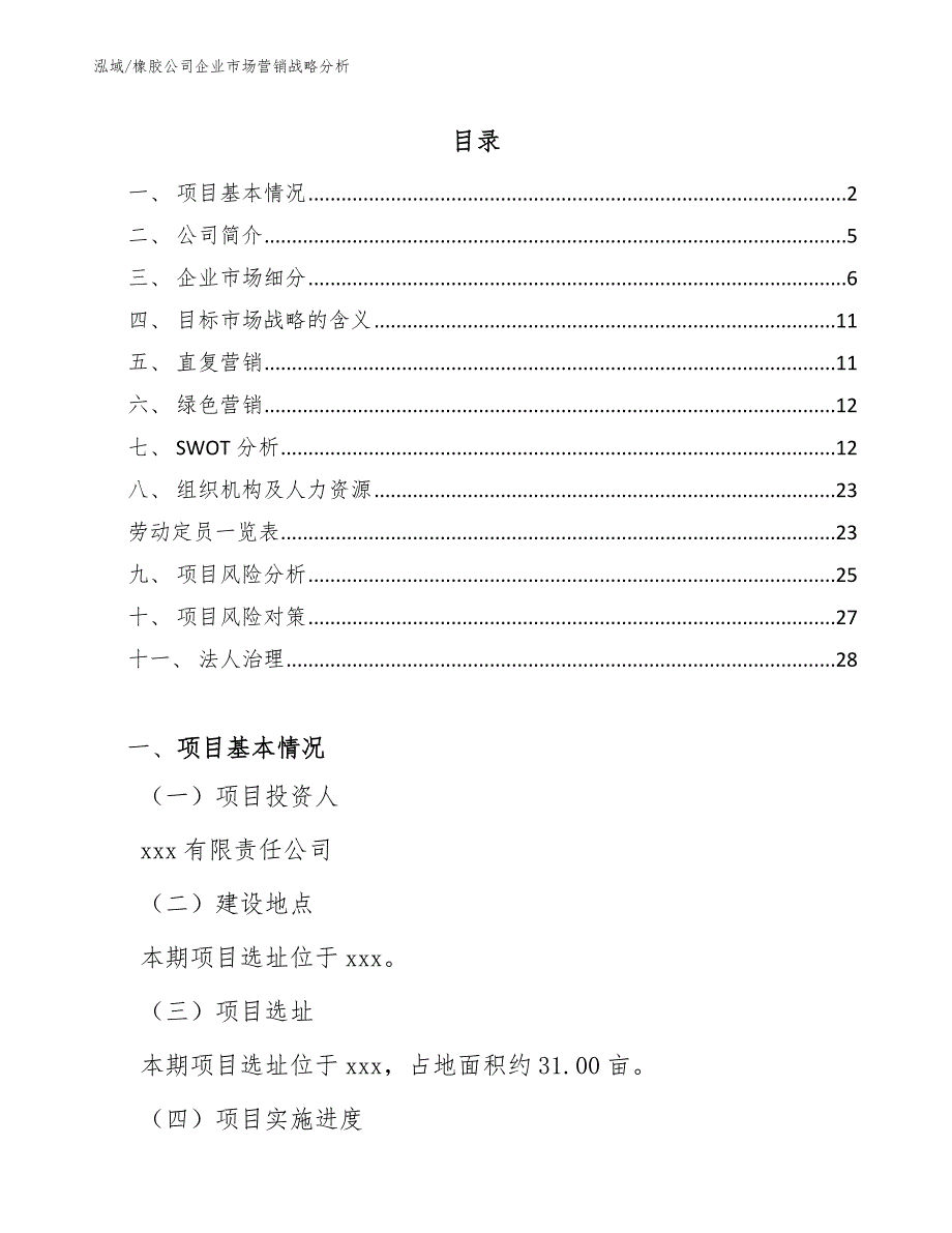 橡胶公司企业市场营销战略分析（参考）_第2页