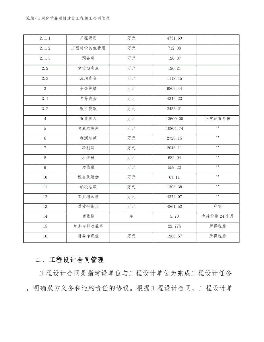 日用化学品项目建设工程施工合同管理（范文）_第5页