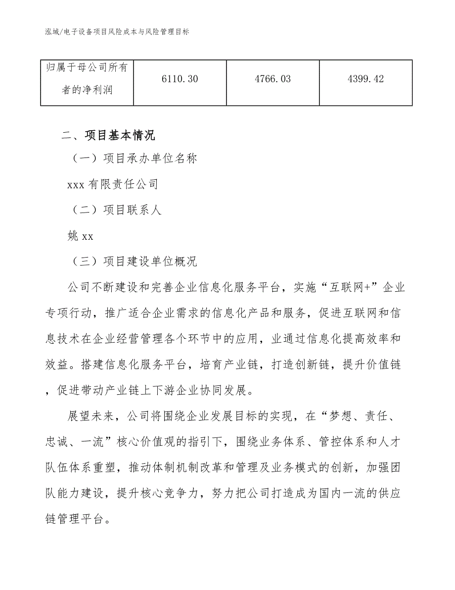 电子设备项目风险成本与风险管理目标_第4页