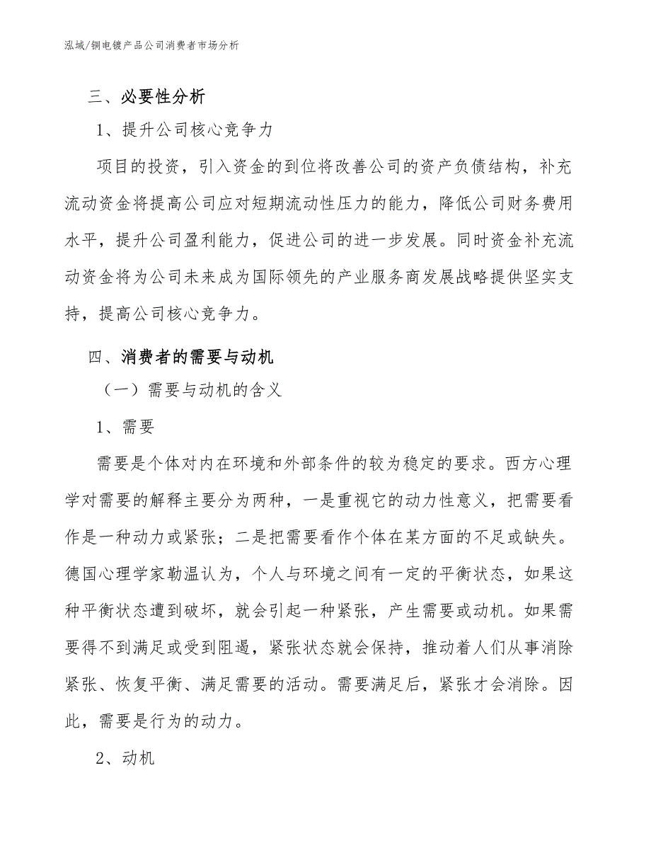 铜电镀产品公司消费者市场分析_范文_第3页