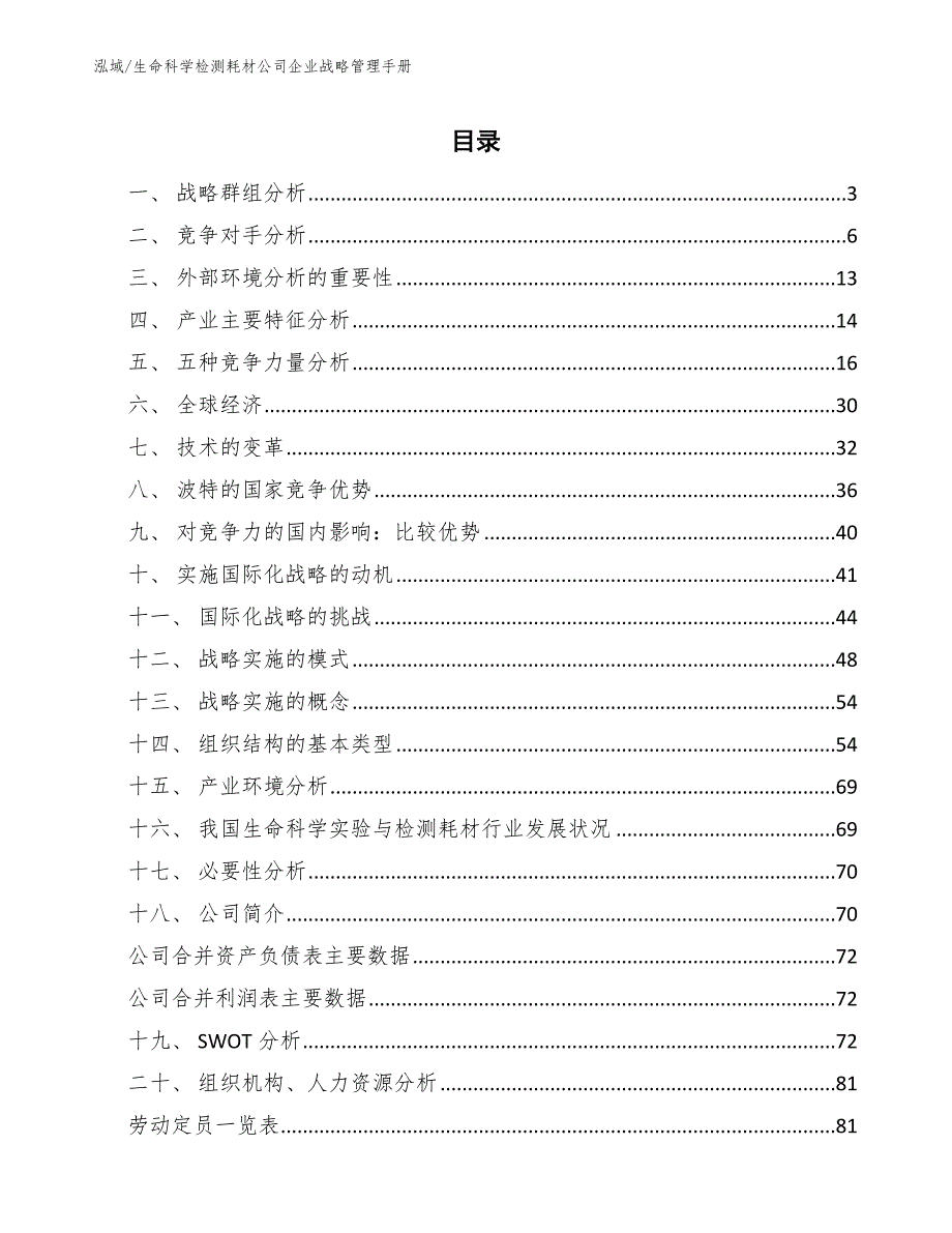 生命科学检测耗材公司企业战略管理手册（范文）_第2页